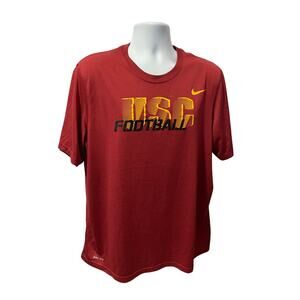 USC Trojans Nike Dri-Fit Short Sleeve Shirt Men's Maroon Large